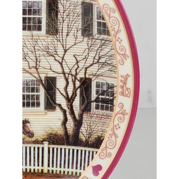 A Farewell Kiss Wall Decor Plate 1994 Porcelain 8" Hometown Memories Charles W - Picture 8 of 14